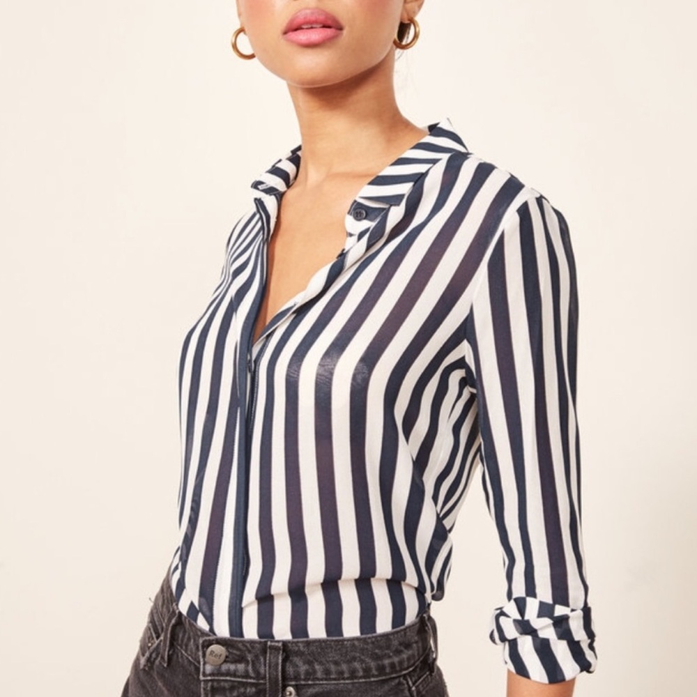 Reformation Violet Blouse